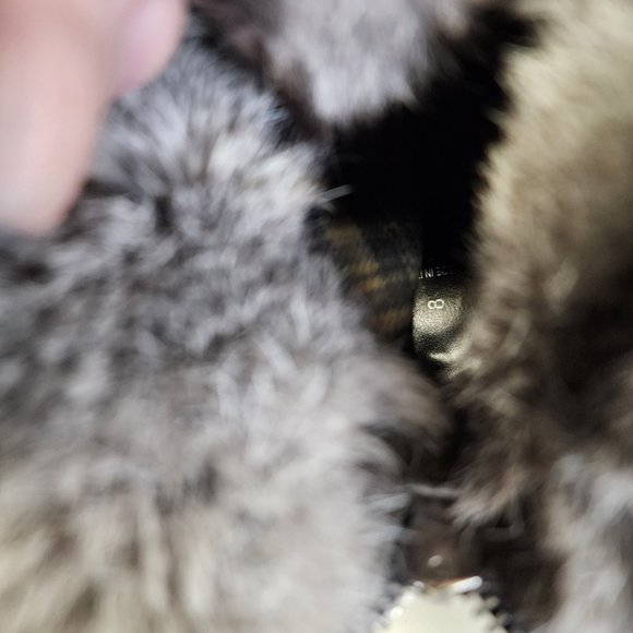 Aquatalia Womens 8 Genuine Fur Taupe Suede Fold Over Wedge Heel Back Zip Boots - Picture 12 of 15